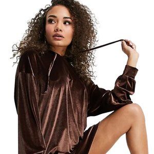 Fashionkilla exclusive velour hoodie dress